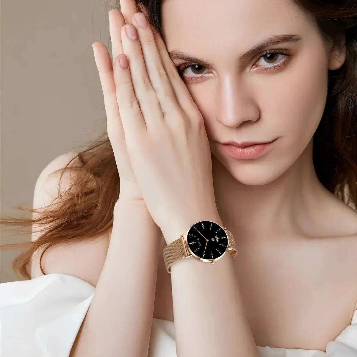 Damen Slim Fit Smartwatch Elegant Freizeit Slim Design