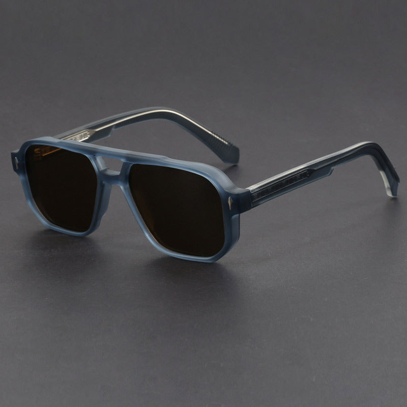 Sonnenbrille Herren & Damen Transparent Doppelsteg Quadratisch