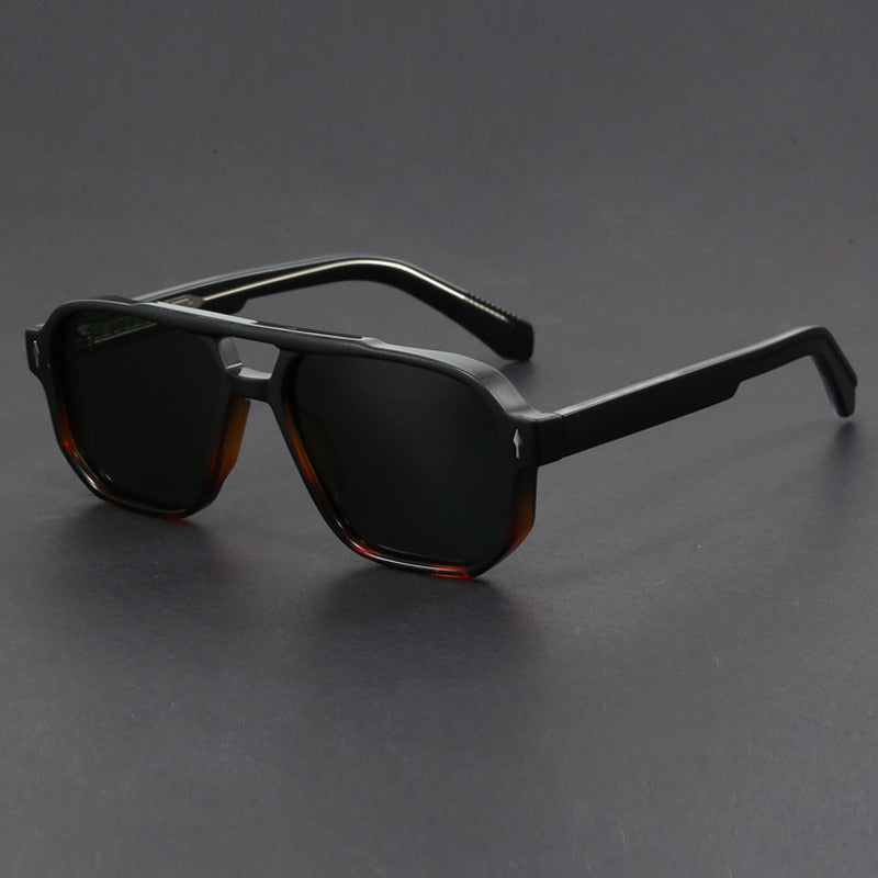 Sonnenbrille Herren & Damen Transparent Doppelsteg Quadratisch