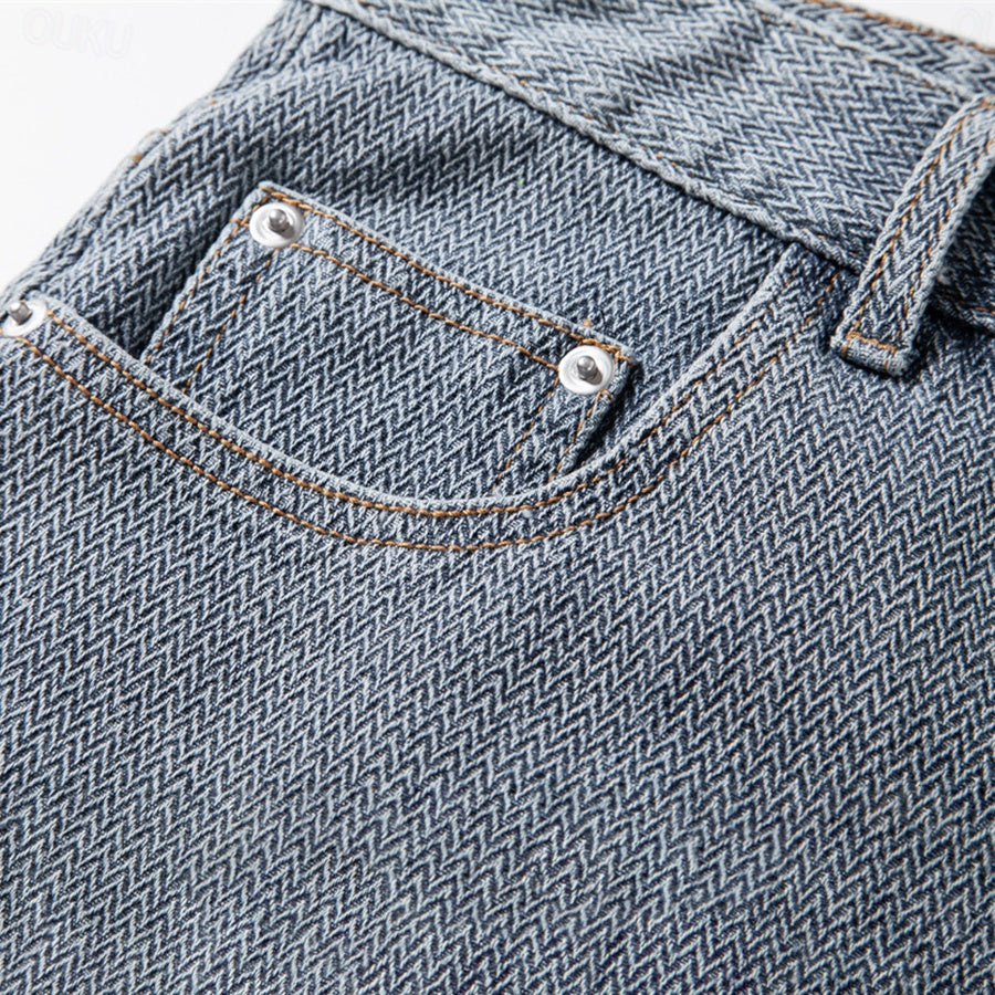Jeansshorts Herren Relaxed Fit Freizeit Sommer