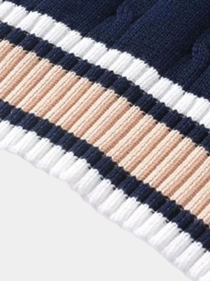 Elegante Strickweste mit V-Ausschnitt - Cross & Crown