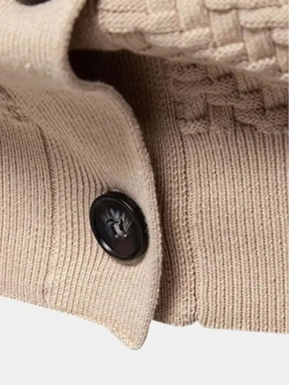 V-Neck Knit Cardigan - Cross & Crown