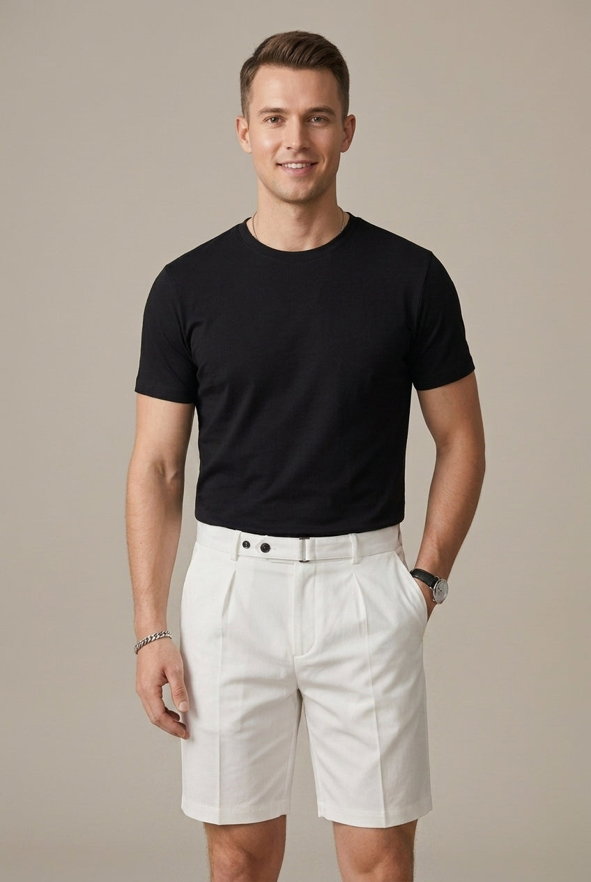 Chino Shorts Herren Maßgeschneidert Smart Casual Frühling & Sommer
