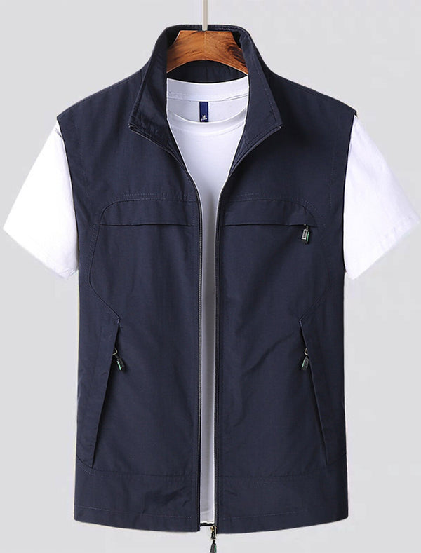 Utility-Weste Herren Regular Fit Freizeit Outdoor
