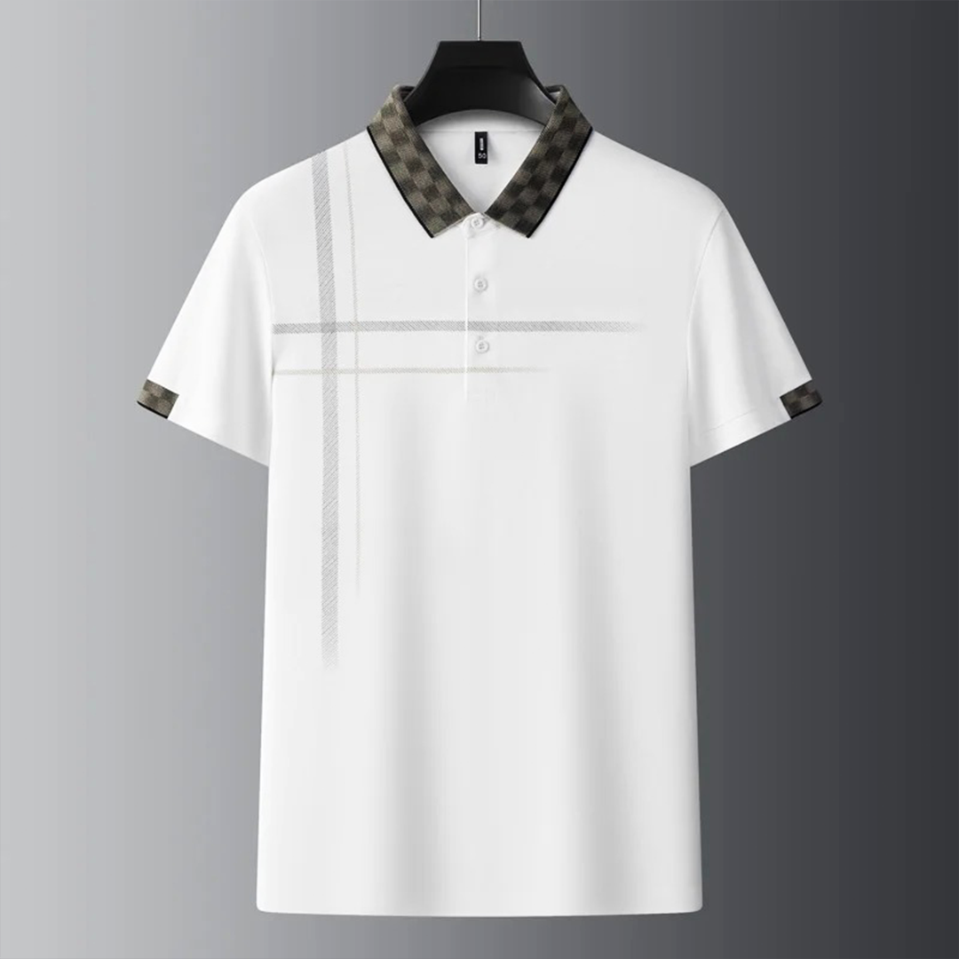 Polo-Shirt Herren Regular Fit Freizeit Karodesign