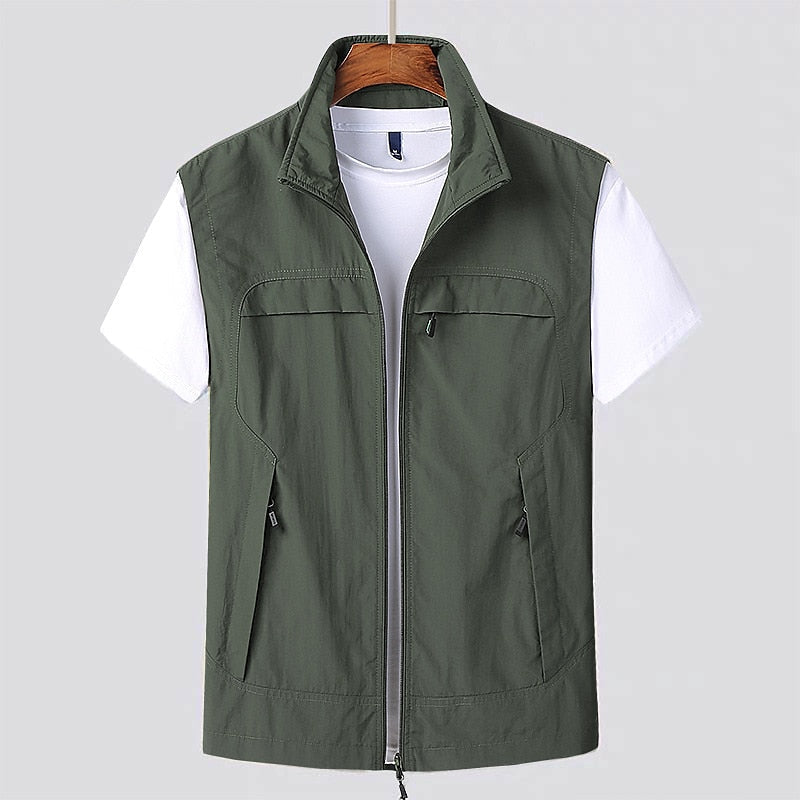 Utility-Weste Herren Regular Fit Freizeit Outdoor
