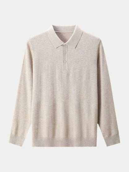 Cross & Crown Knitted Button Polo Sweater