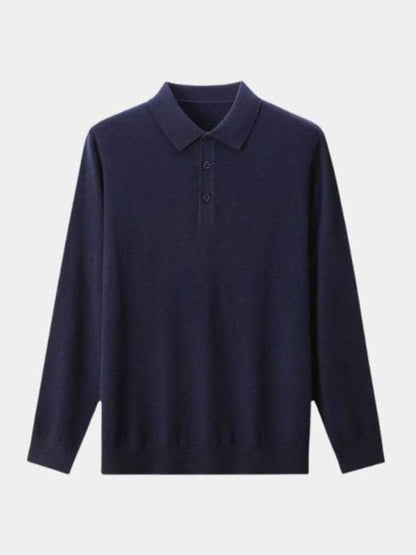 Cross & Crown Knitted Button Polo Sweater