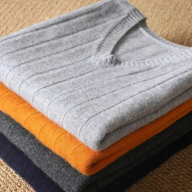 Pullover Weste aus 100% Merinowolle