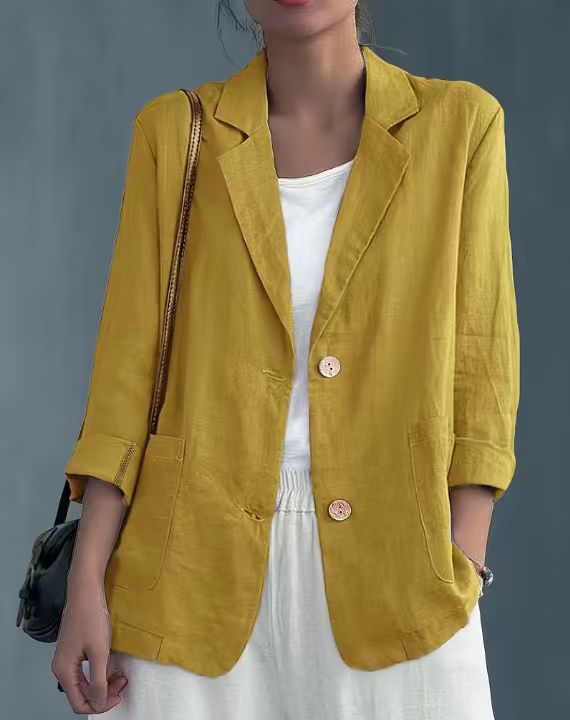 Blazer Damen Elegant & Leicht Kurzarm Jacke