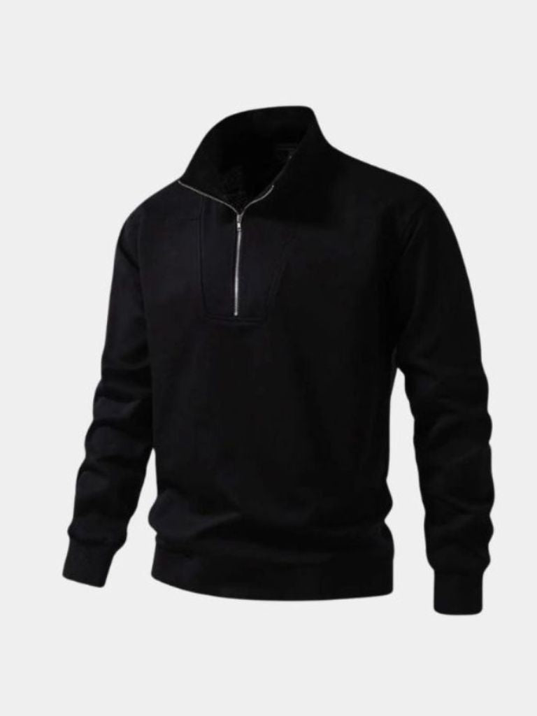 Black Zip-Up Reversible Sport Hoodie - Cross & Crown